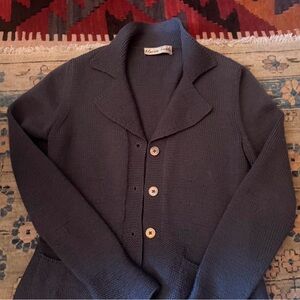 Marion Foale Blue Knit Cardigan